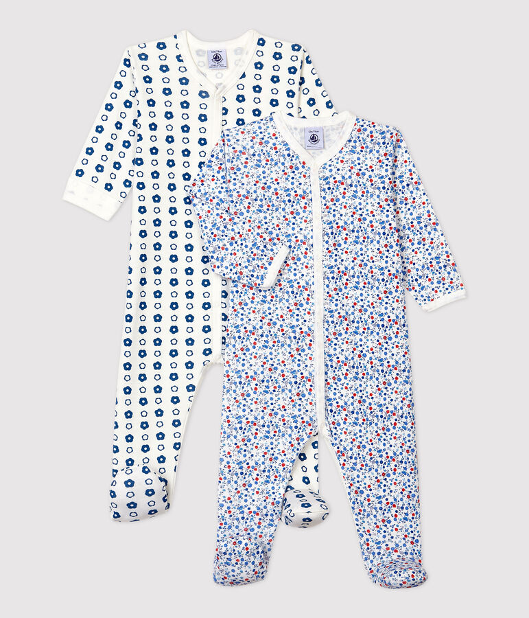 Confezione da 2 tutine pigiama in cotone multicolore